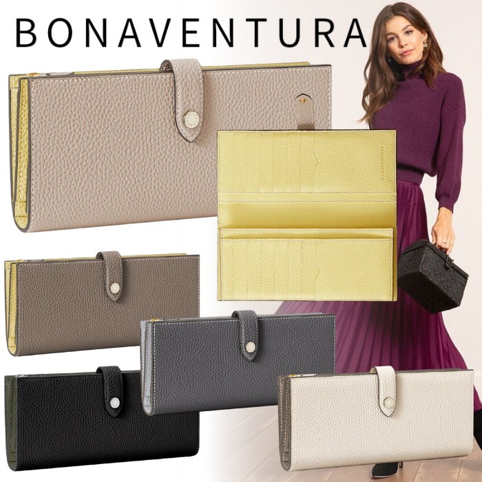 【BONAVENTURA 】 マルチ ロング ウォレット シュリンクレザー