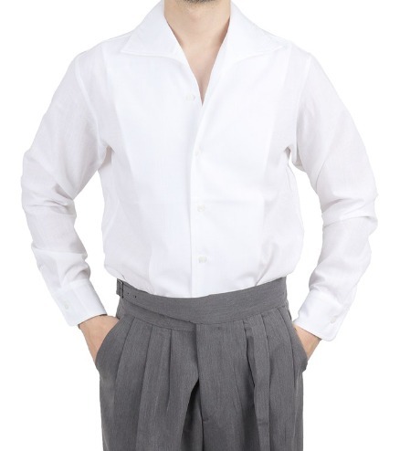 シャツ IONSEOUL Summer linen long-sleeved dress shirt BBU1063