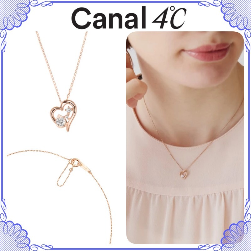 大人気!! Canal 4℃ シルバー ハートモチーフ ネックレス
