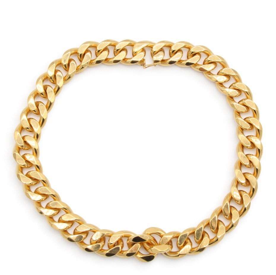 【CELINE】Maillon Celine Necklace in Brass with Gold Finish