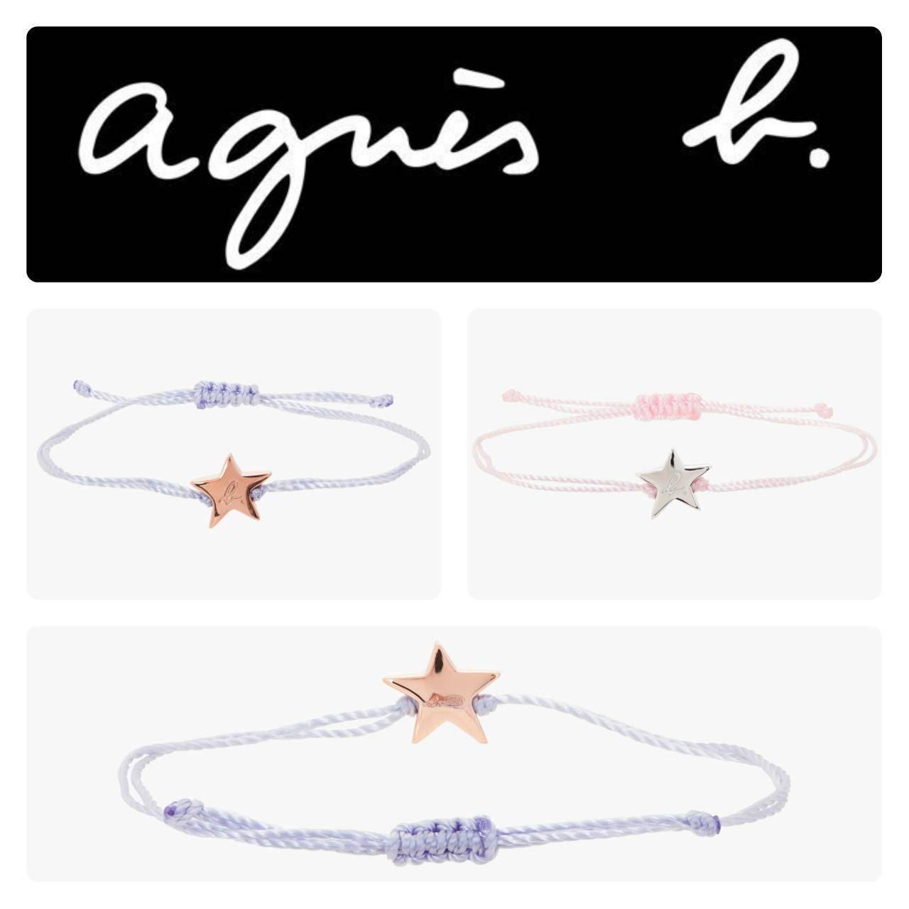 ■agnes b.■手縄レディース スターシルバーブレスレット/送料込