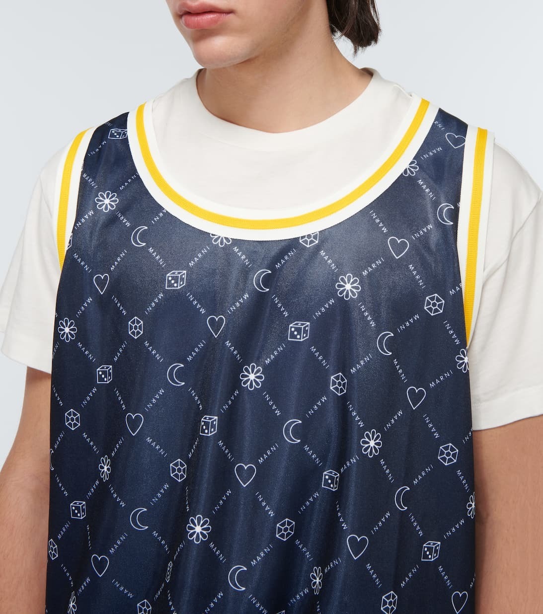 【送料 関税込】MARNI 94年 バスケットボール ジャージ MARNI*バスケットボールジャージ 94*ロゴ入ノースリーブ タンク