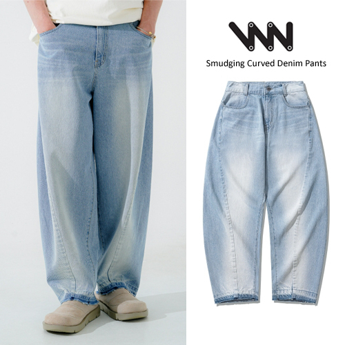 WV PROJECT正規品★Smudging Curved デニムパンツ