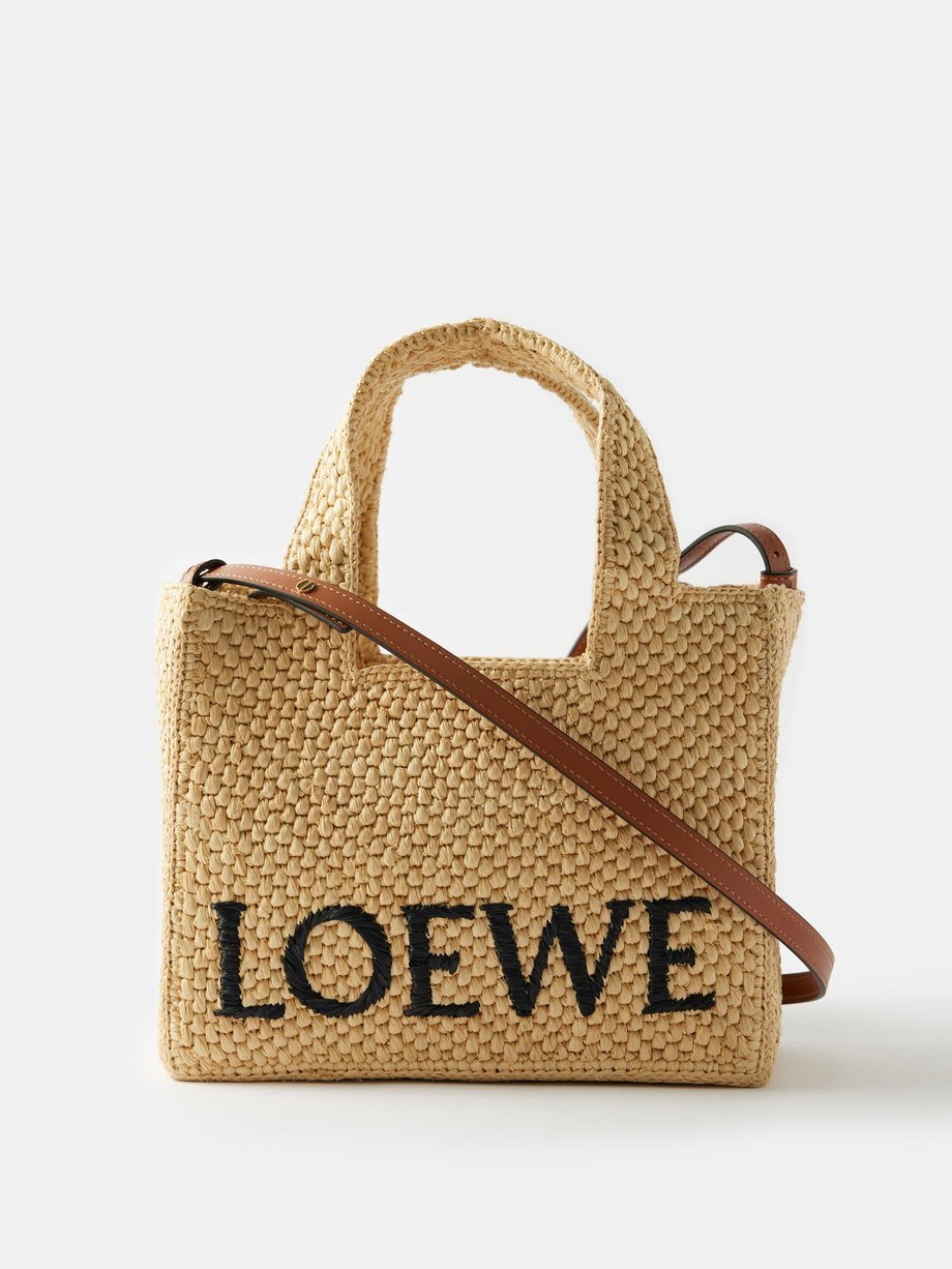 ロゴ刺繍】LOEWEロエベ ラフィア クロスボディバッグ