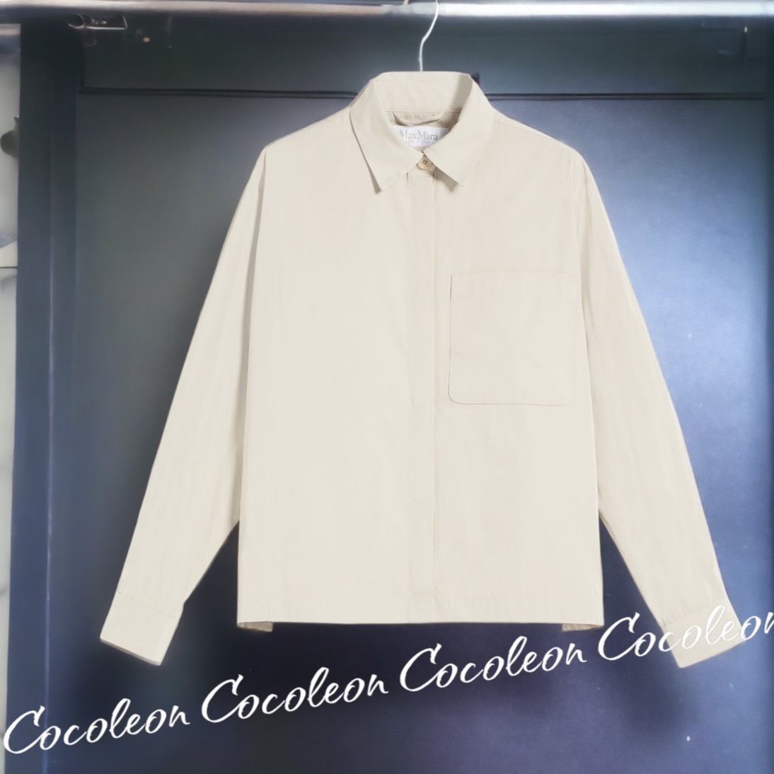 23AW新作【MaxMara】Giacca boxy in radzmir シャツライン 白