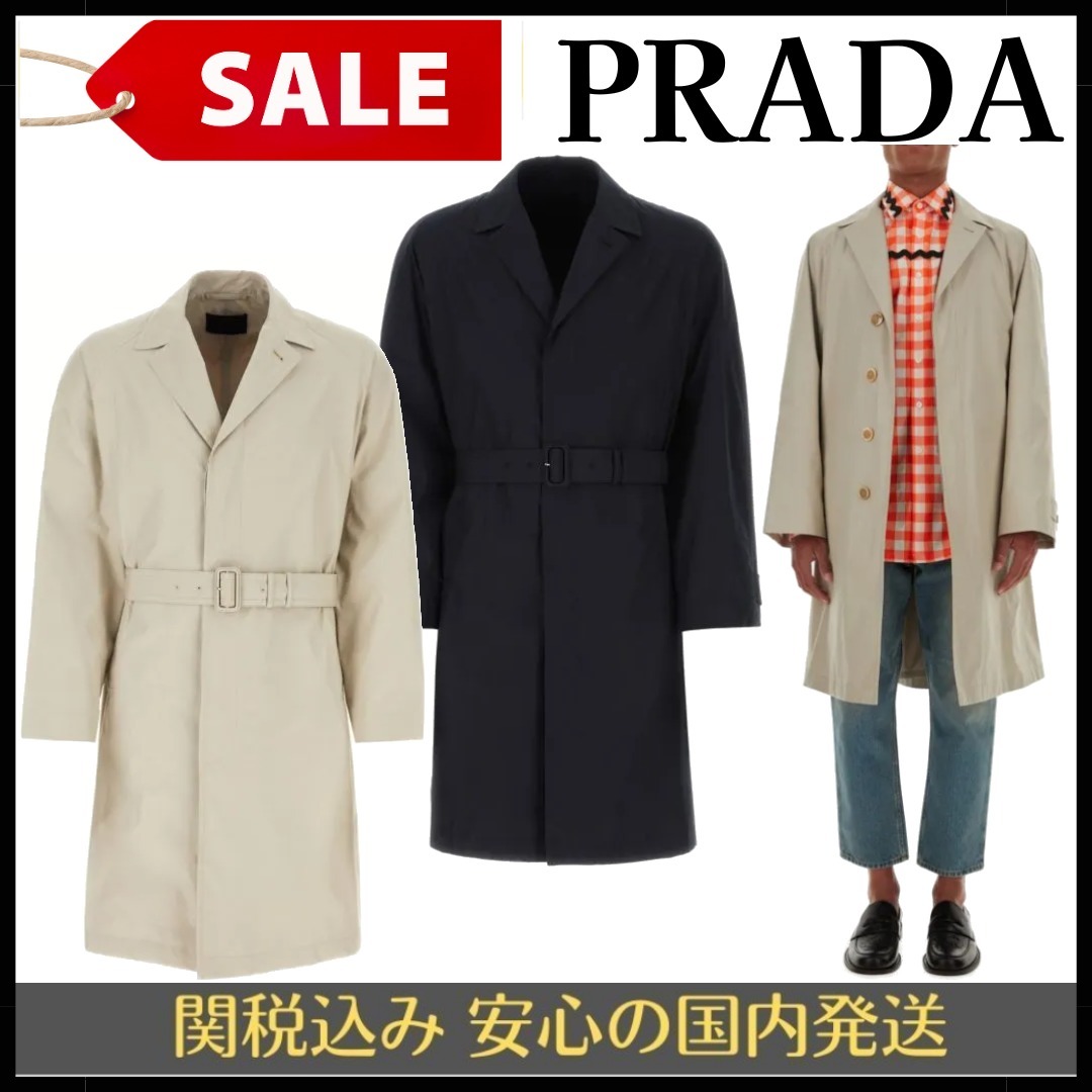 VIP SALE【PRADA】コットンブレンドオーバーコート 要在庫確認