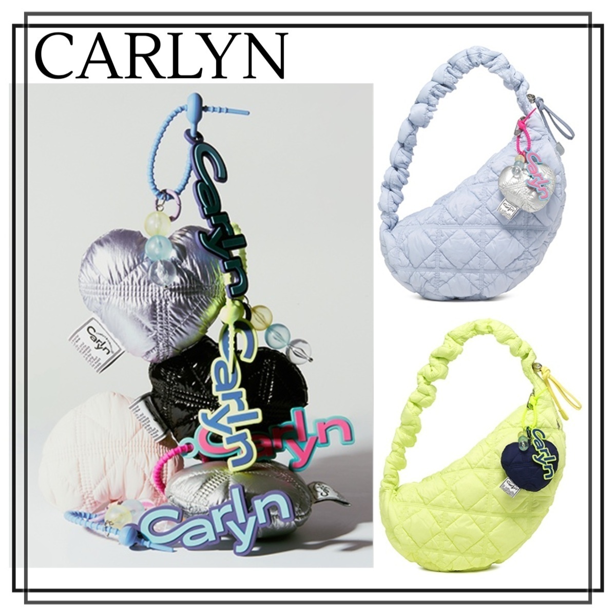 人気 ☆CARLYN☆ COTTON HEART BAG CHARM ☆6COLORS CARLYN】Cotton Heart Bag Charm 6colors 韓国 バッグチャーム