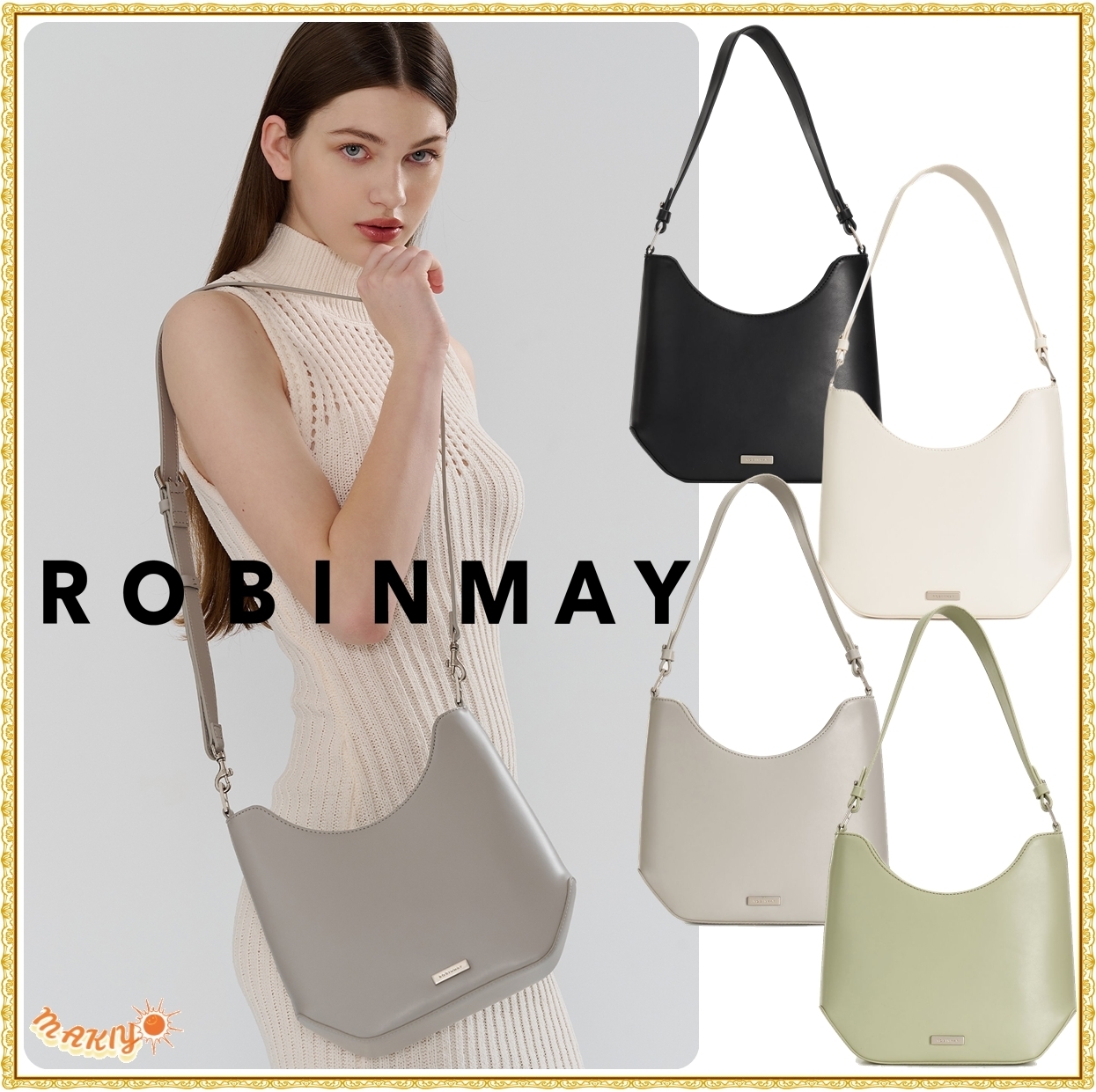 送料込★ROBINMAY★松羽蝶影肩背包★長さ調整 ショルダーバッグ