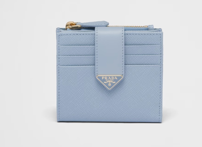 PRADA サフィアーノレザーxスムースレザー 折り財布 お得に購入