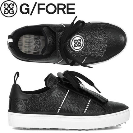 G FORE Low-Top Unisex Street Style Plain Leather Co-ord Logo