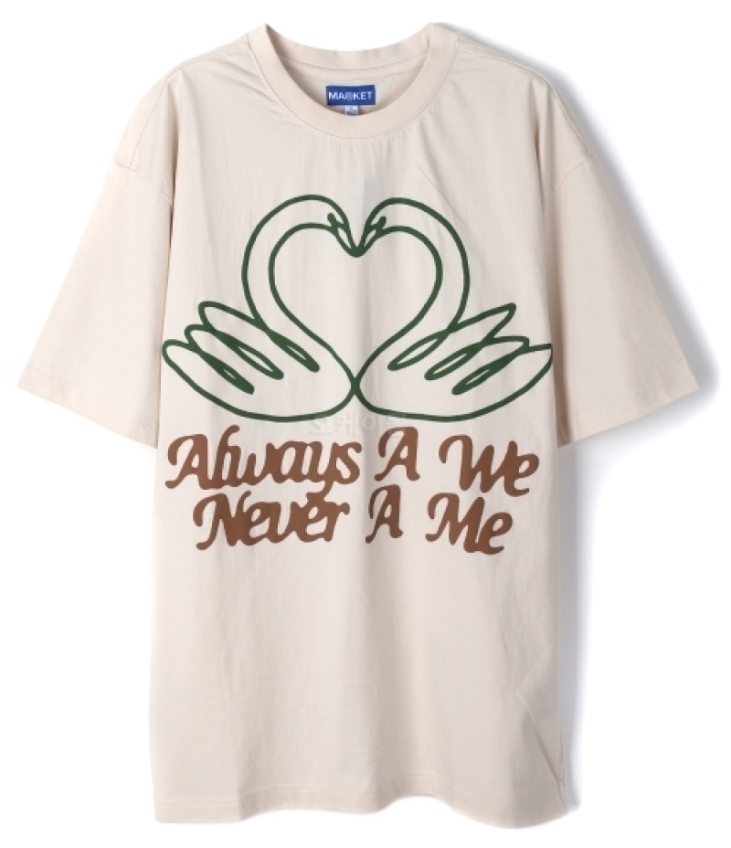 MARKET｜SHORT-SLEEVED ROUND NECK T-SHIRTS (399001351 ECR
