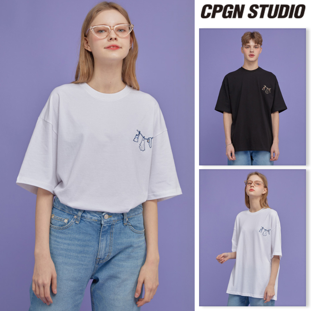 【CPGN STUDIO】washing line embroidery short sleeve