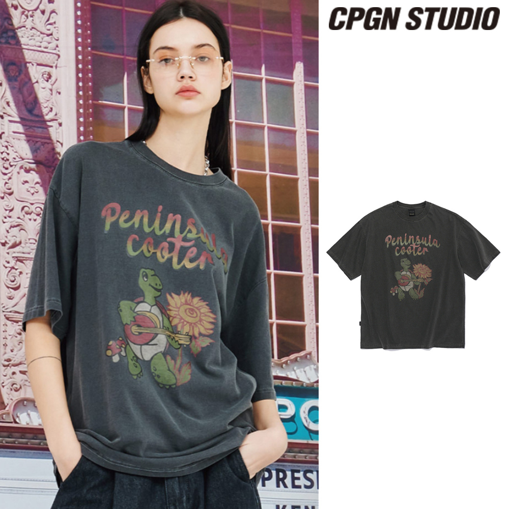 【CPGN STUDIO】Turtle Cooter Pigment Short Sleeve T-shirt