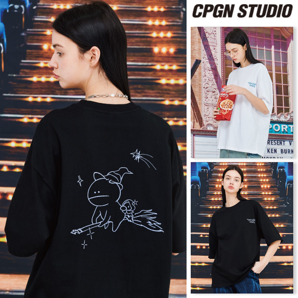 【CPGN STUDIO】Moon Hoooly Embroidery Short Sleeve T-shirt
