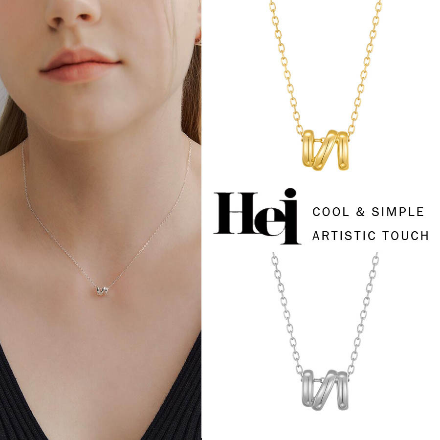 韓国発【Hei】lilies pendant necklace☆追跡送