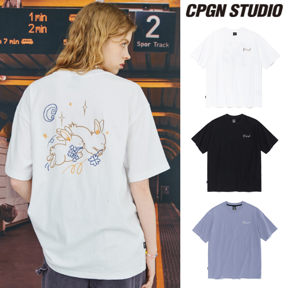 【CPGN STUDIO】Twin Leapers Embroidery Short Sleeve T-shirt