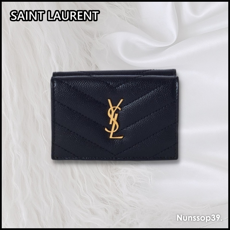 《SAINT LAURENT》 668274 BOWA1 1000 MATELASSE WALLET