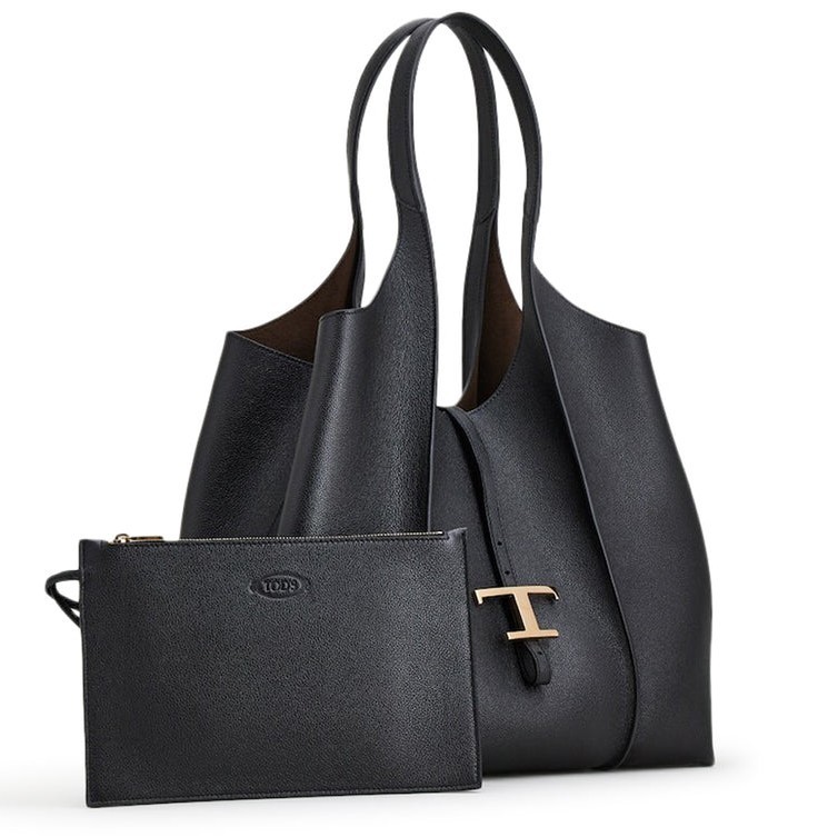 TOD'S＊最終セール価格！A4可 お仕事にも チャーム付 トート 関税込☆TOD'S☆ANQチャーム付レザートートバッグ (TOD'S/トート