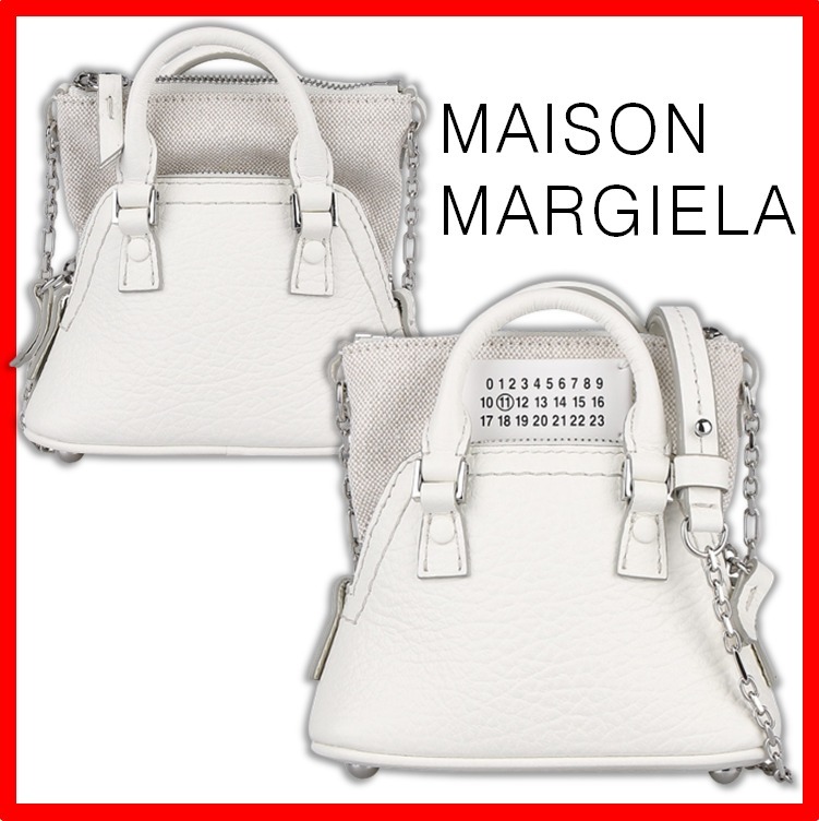 ☆【Maison Margiela】☆5AC ベビー ショルダーバッ.グ☆WHITE☆