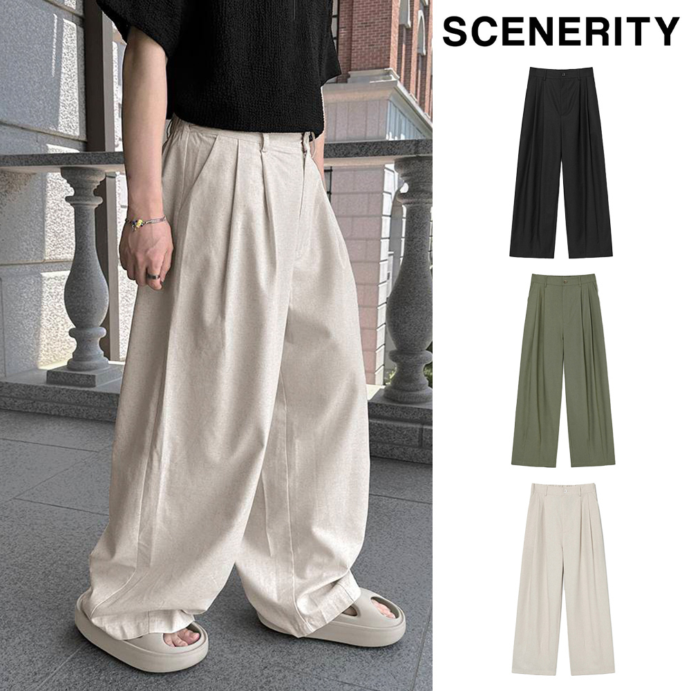 【SCENERITY】Nitz linen slacks