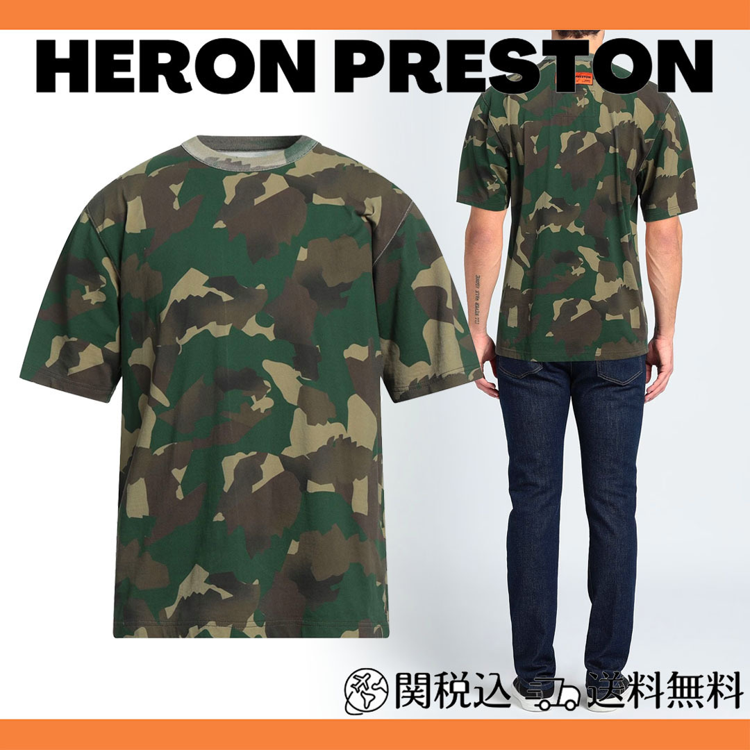 送料関税込★HERON PRESTON★Tシャツ 半袖 カモフラージュ 迷彩