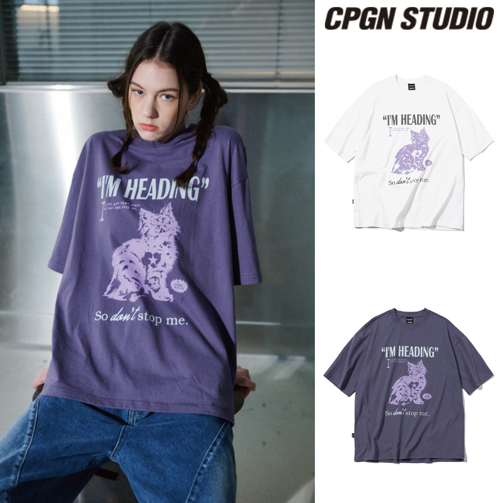 【CPGN STUDIO】HEADING CAT Short Sleeve T-shirt
