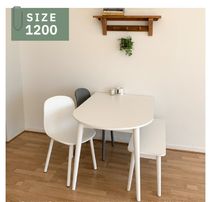 韓国家具◇半円ダイニングラウンドテーブル1000size ナチュラル