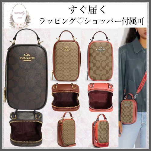 【シンプル♪】コーチ スマホショルダーバッグ