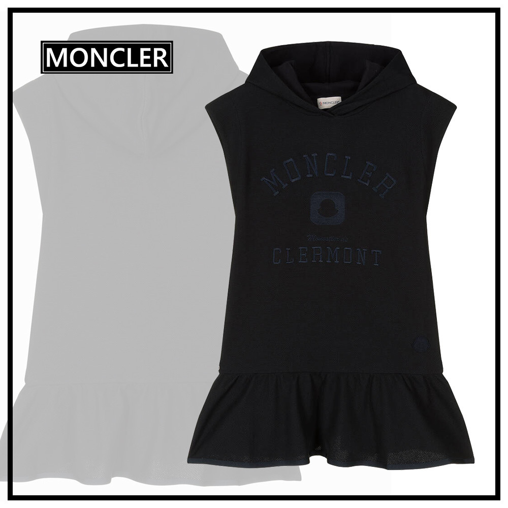 ★大人もOK! 【Moncler】ティーン ガールズ ロゴ フード ドレス