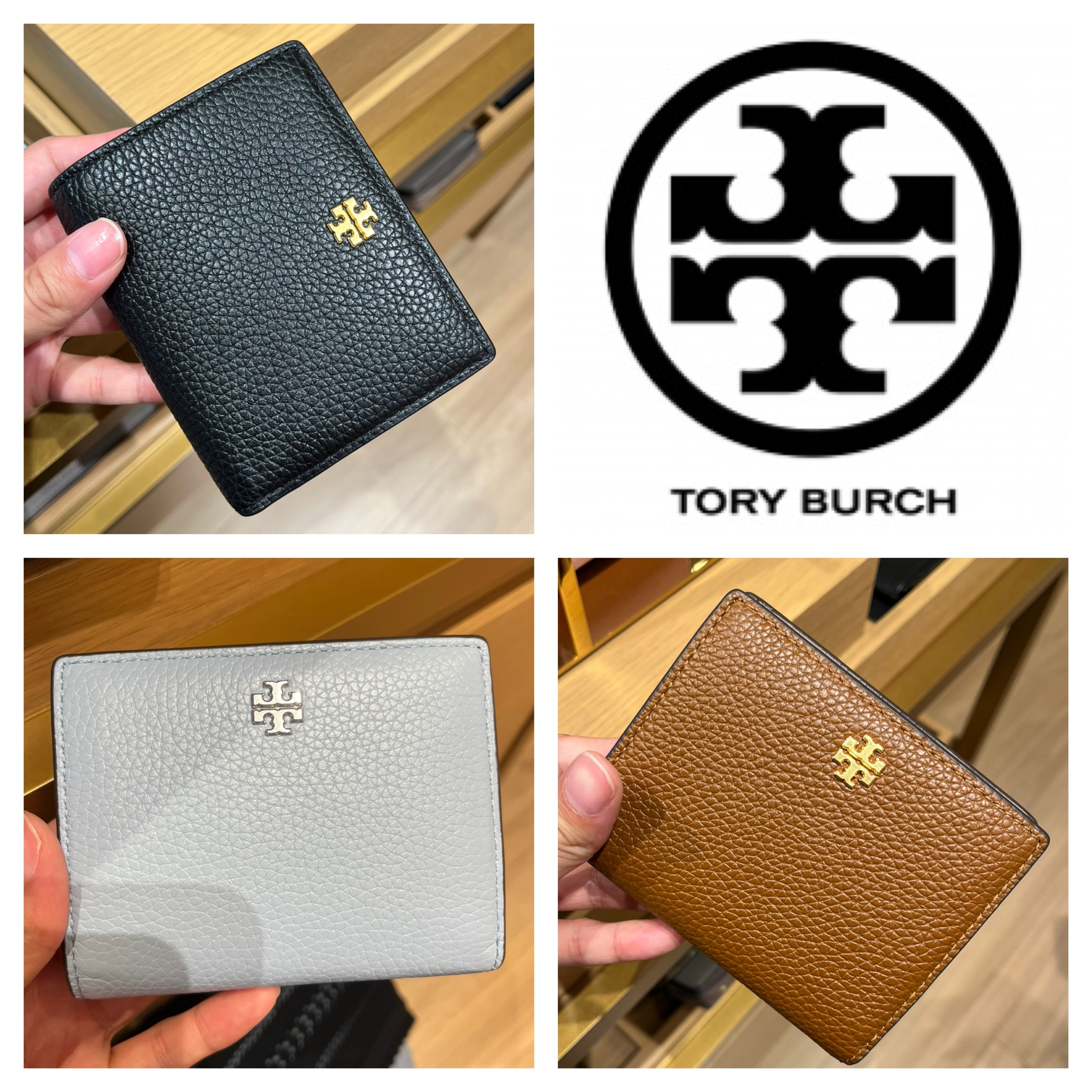 【Tory Burch】Blake color black ミニ 二つ折りウォレット