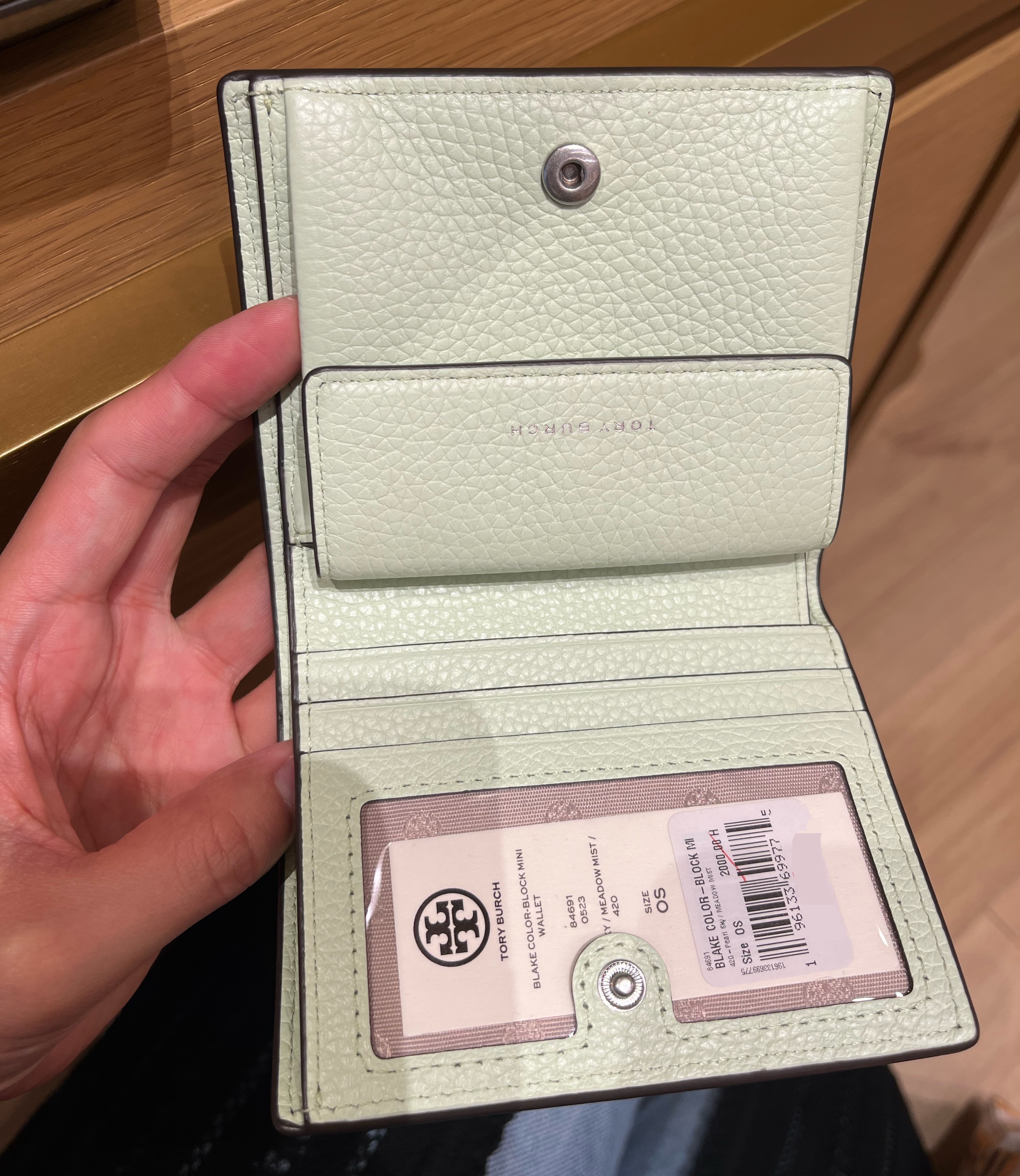 Tory Burch】Blake color black ミニ 二つ折りウォレット 財布・小物