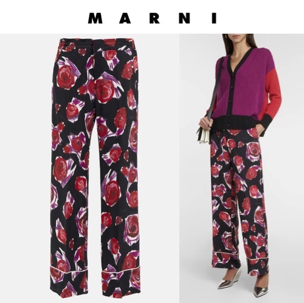 関税.送料込 MARNI 花柄ワイドパンツ