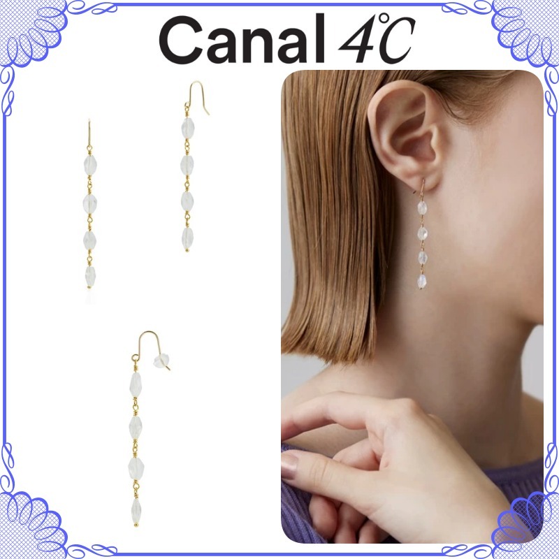 大人気!! Canal 4℃ シルバー フェルスパー ビーズピアス