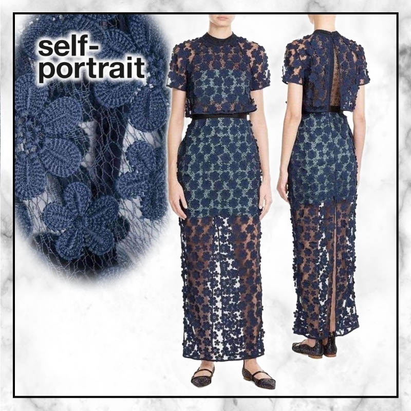 ◆SELF PORTRAIT 23SS ◆オーバーレイレース◆マキシドレス◆