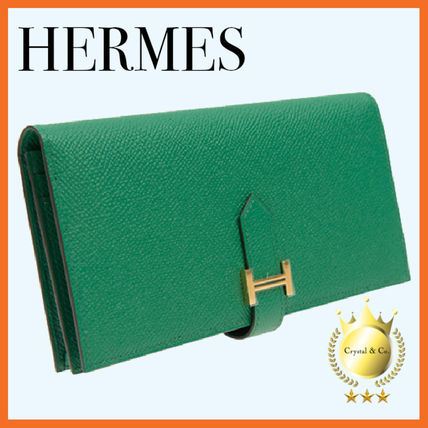 グリーン（緑）系 HERMES Bearn(エルメス ベアン) 長財布