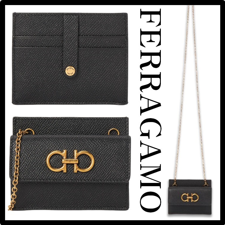 ☆関税込☆Ferragamo☆チェーン カードホルダー ショルダー