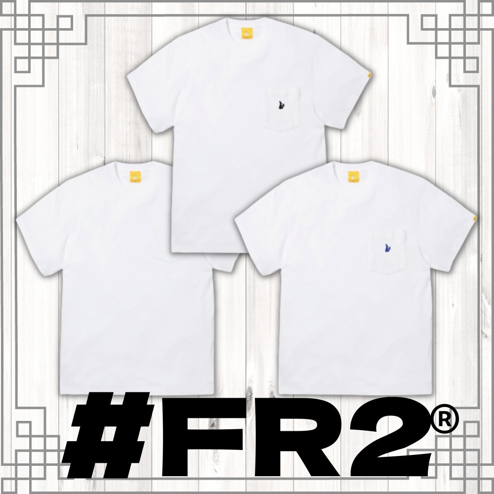 【＃FR2】One point Icon Pocket T-shirt(White) / Tシャツ