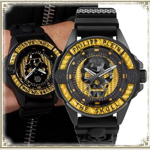 Philipp Plein The$kull腕時計 ラバーベルト フィリッププレイン の