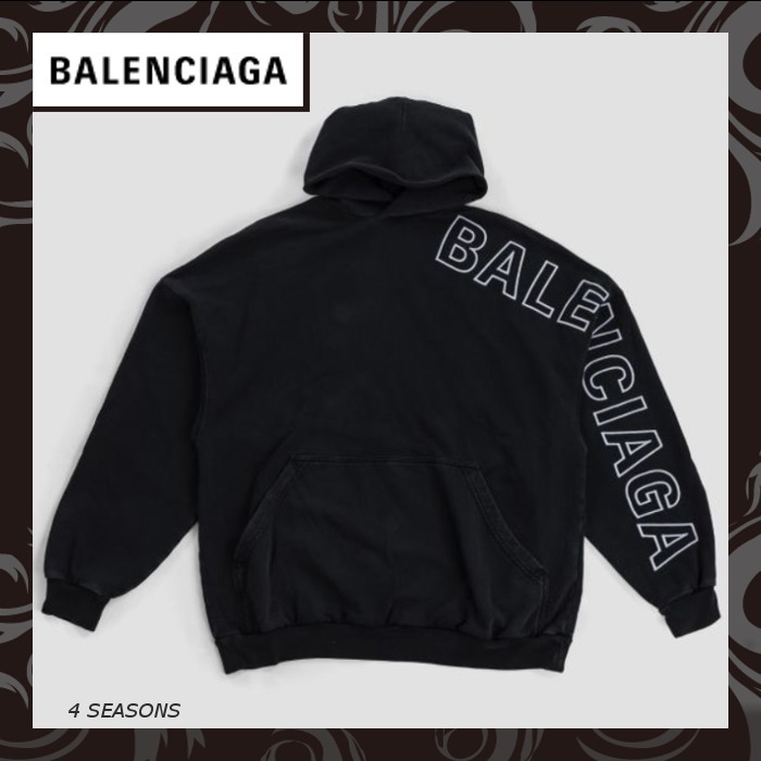 早期完売★BALENCIAGA コットン HOODIE ミディアムフィット★New