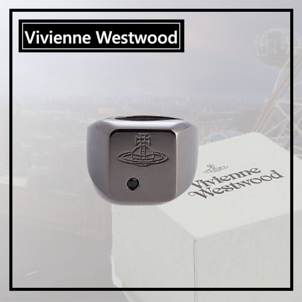 【Vivienne Westwood】Carlo ロゴ スターリング シルバー リング