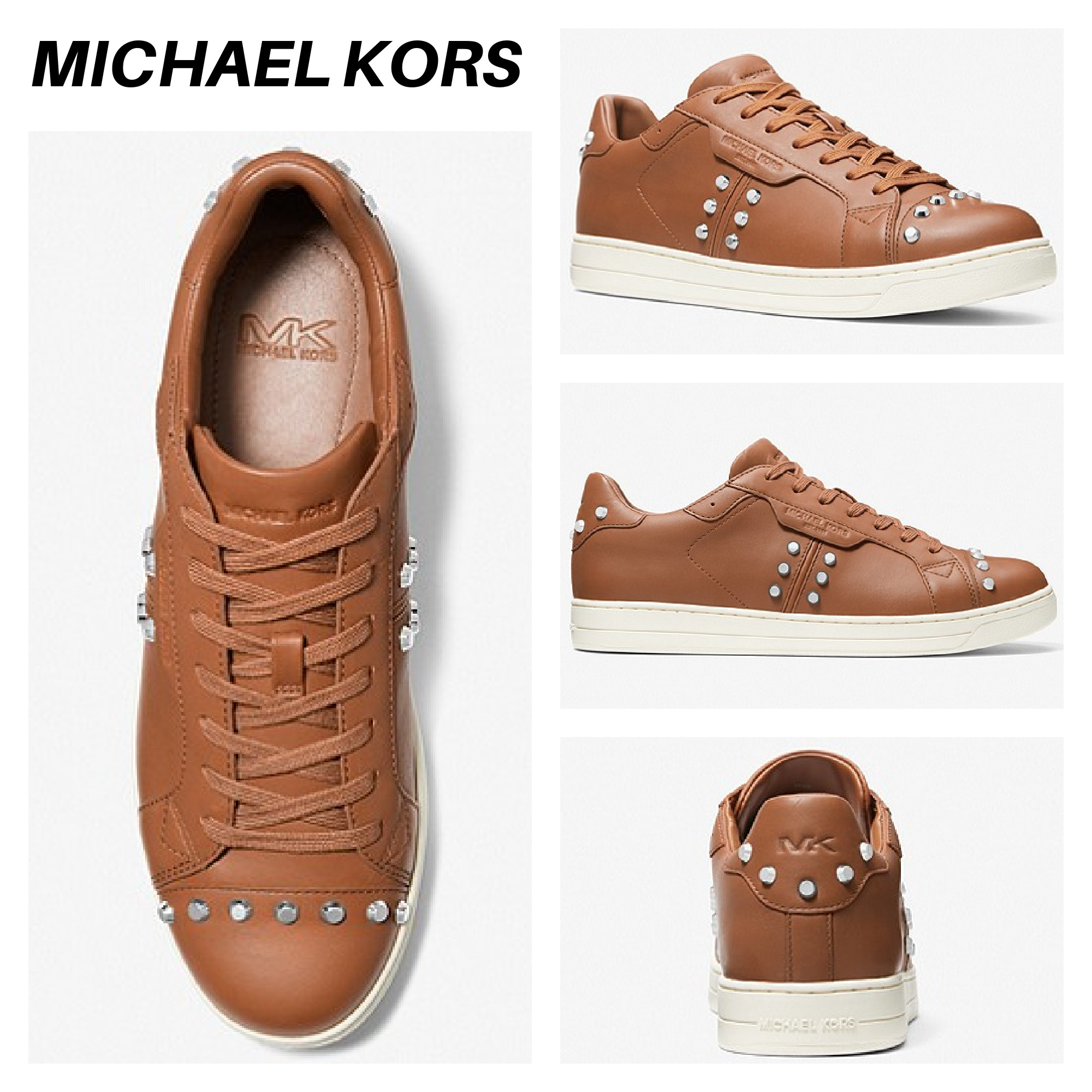 【Michael Kors】☆メンズ☆ Keating Studded Leather Sneaker