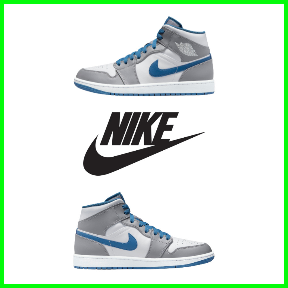 [NIKE]★AIR JORDAN 1 Mid Cement Grey True Blue★DQ8426-014★