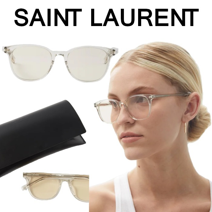 【関税・送料込み】SAINT LAURENT クリア スクエアサングラス