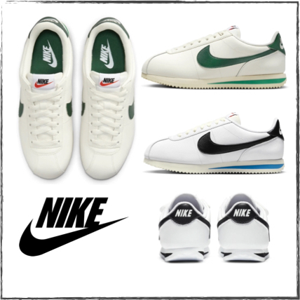 国内発送☆ NIKE W コルテッツ CORTEZ ホワイト/緑 黒 シンプル