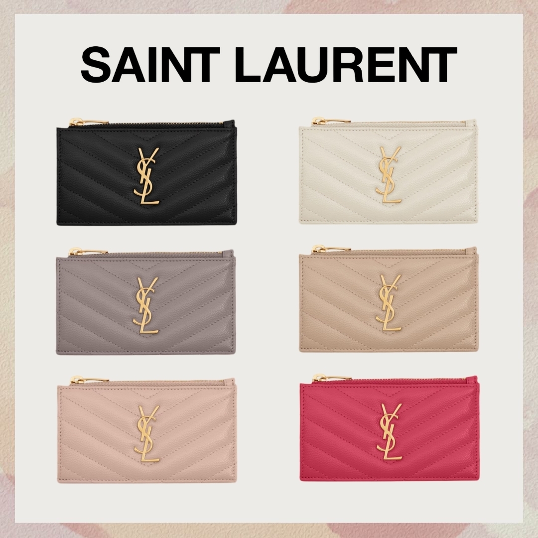 【Saint Laurent】モノグラム フラグメント ジップカードケース
