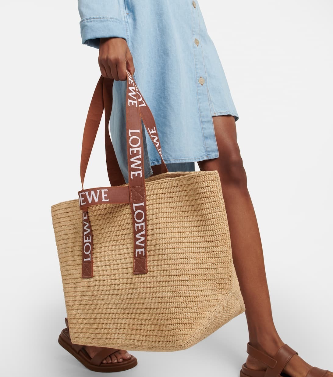 LOEWE】ロエベ フォールドショッパー ラフィアトートバック