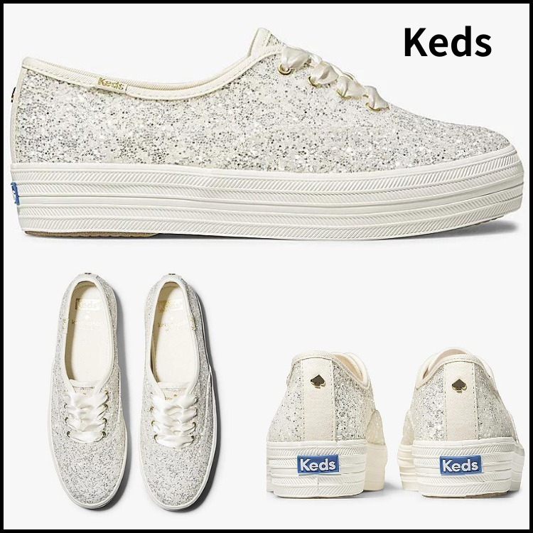 [Keds] x Kate Spade NY Kickstart グリッタースニーカー厚底