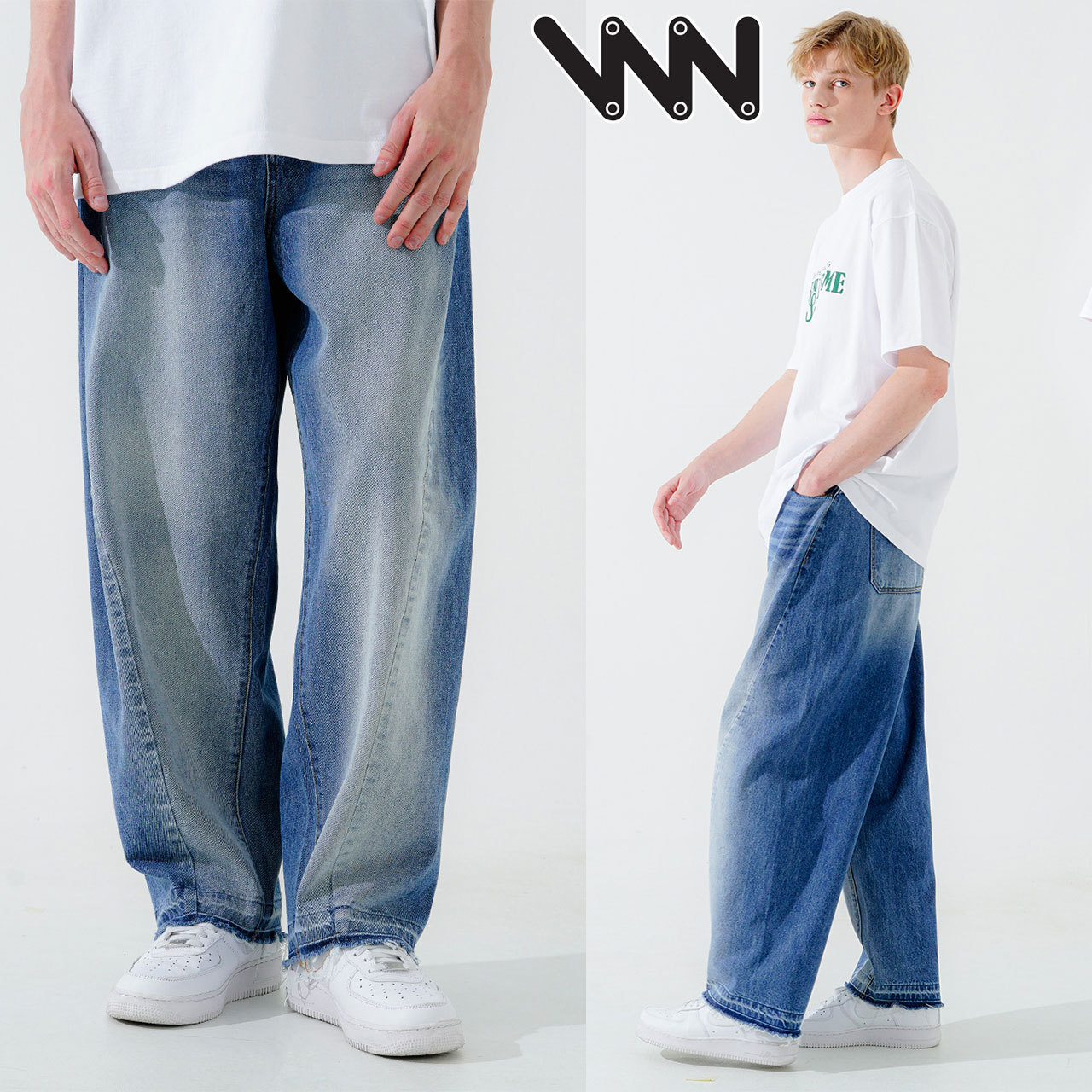 デニム・ジーパン WV PROJECT PRESS CURVED DENIM PANTS NA711