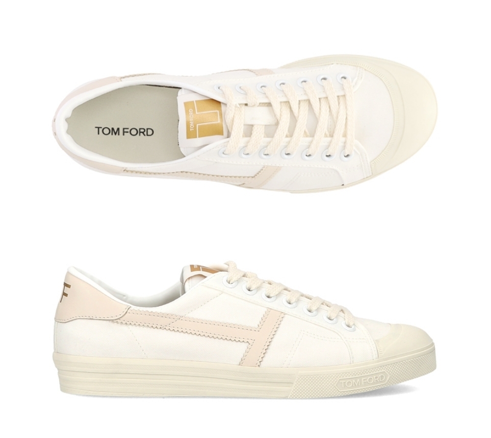 ★TOM FORD★関税込 Tロゴ ロートップ メンズ スニーカー