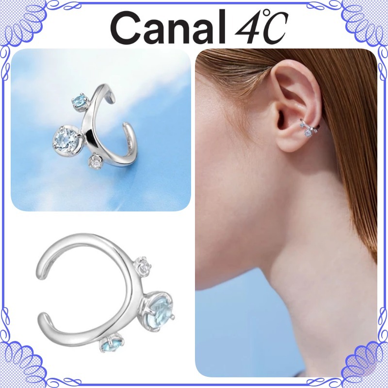 大人気!! Canal 4℃ シルバー ストーン イヤーカフ/片耳用